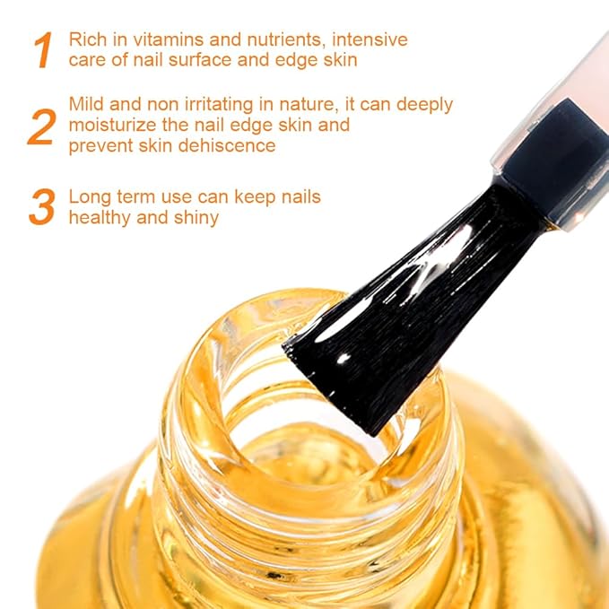 0.5FL.OZ Cuticle Oil, Nail Growth Oil Natural Aloe oil blended with jojoba oil, Vitamin E Nail Cuticle Oil for Repairs Cuticles Overnight Moisturizes and Strengthens Nails Cuticles