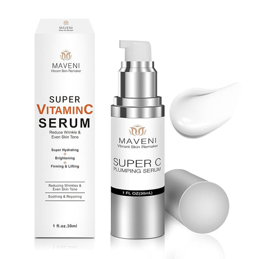 Super C Serum for Mature Skin, All-in-One Vitamin Formula Hydrates, Dark Spot Serum, Hydrates, Firms, Lifts, Smooths, Wrinkles, Reduce Dark Spots, Targets Age Spots & Wrinkles, 1 fl oz
