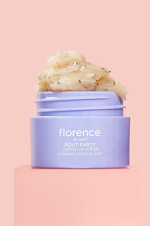 florence by mills Pout Party Coffee Lip Scrub, 0.52 oz/ 15g