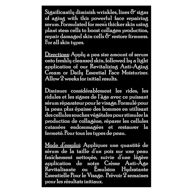 Brickell Men's Anti Aging Vitamin C Serum For Face, Repairing Night Facial Serum for Men, Natural and Organic Hyaluronic Acid Serum For Face to Diminish Wrinkles and Reduce Redness, 1 Ounce, Unscented