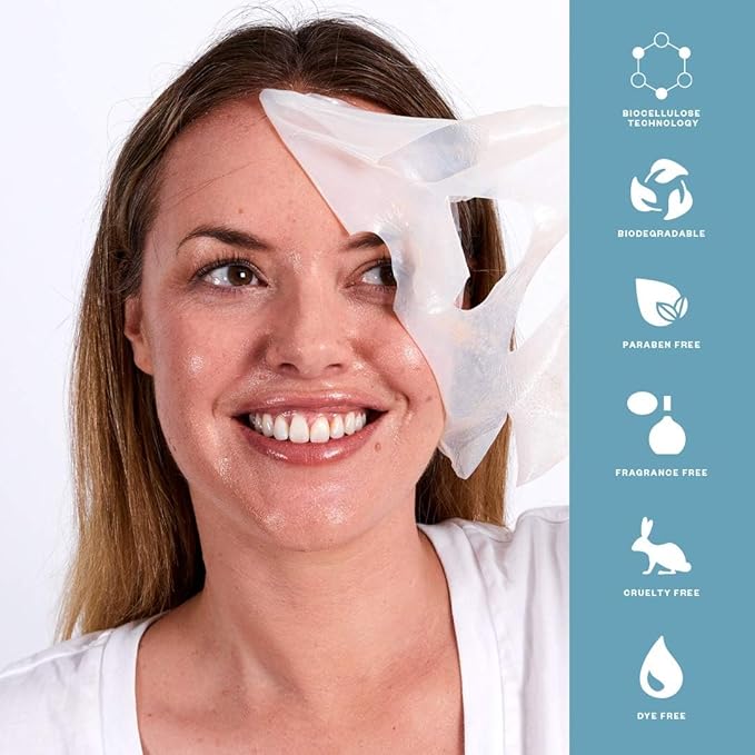 Wrinkles Schminkles Facial Plumping Sheet Masks with Collagen, Peptides, Vitamin B3 & Hyaluronic Acid, 5 Sheet Masks