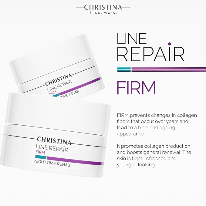 '-CHRISTINA- Line Repair Night Cream with Hyaluronic Acid | Experience Refreshed, Elastic Skin with Our Soothing Night Cream | Suitable for Normal to Dry Skin 50ml / 1.7 fl.oz