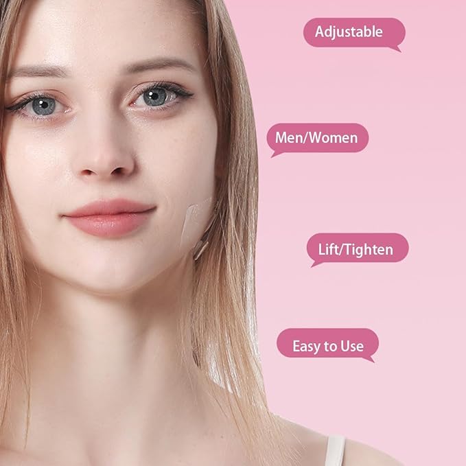 Face Lifting Tape, Face Lift Tape invisible, 80PCS Japanese Face Tape for Wrinkles, Skin Facial Face Neck Tapes for Lifting Sagging Skin with Lifting Rope