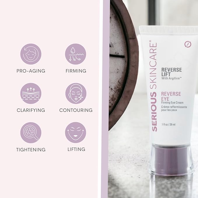 Serious Skincare - Reverse Lift Eye Cream Moisturizer with Peptides - Skin Firming Wrinkle Formula - Temporarily Lift & Firm Eye Lids and Eye Area – Women, Men - 1 Fl. Oz.