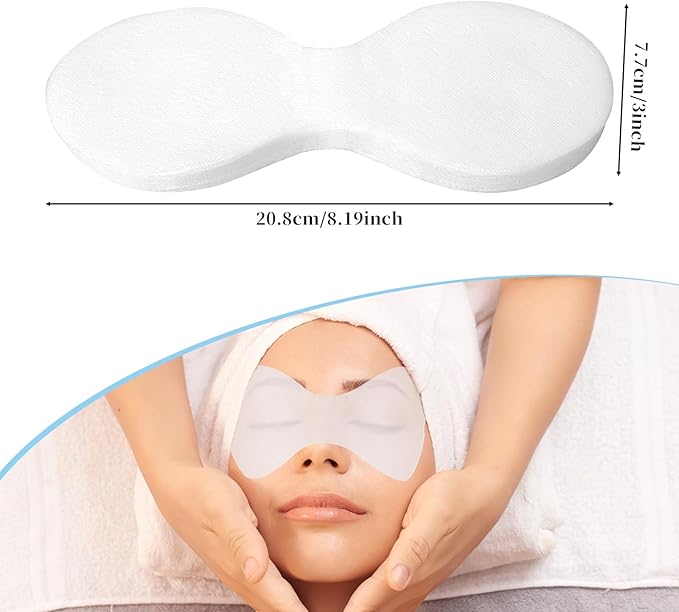 200 Sheets Disposable Eye Mask Paper, Natural Silk Eye Cover for Facial Spa Eye Care Patches Paper DIY Eye Covers Disposable for Spa Eye Care