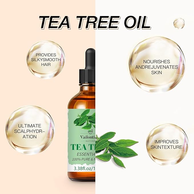 Tea Tree Oil, Scalp & Hair Strengthening Oil, Hair for Hair Growth, Dandruff Removal and Hair Strengthening for All Hair Types(Tea Tree Oil, 100ml)