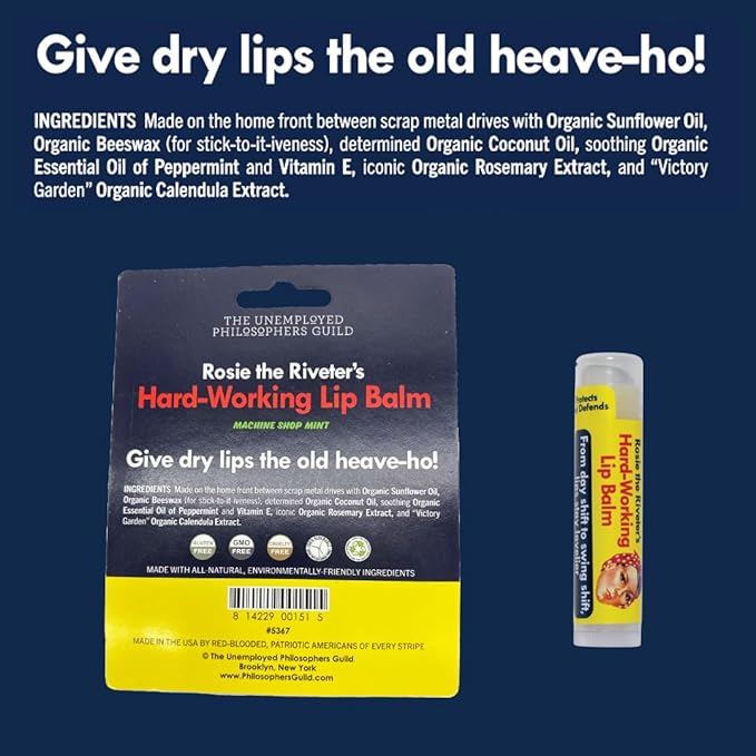 Rosie The Riveter's Hard-Working Lip Balm - Made in the USA