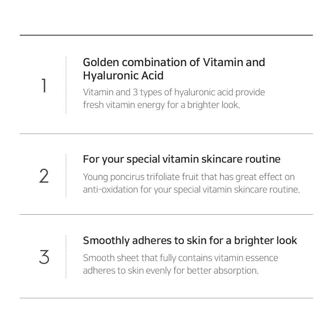 [K Beauty Snp] Vitaronic Ampoule Sheet Mask | Nourishing, Moisturizing, and Refreshing for All Skin Types with Vitamin B, C, D, and E | Face Masks Skincare | Korean Skin Care Facial Mask | 10 Sheets