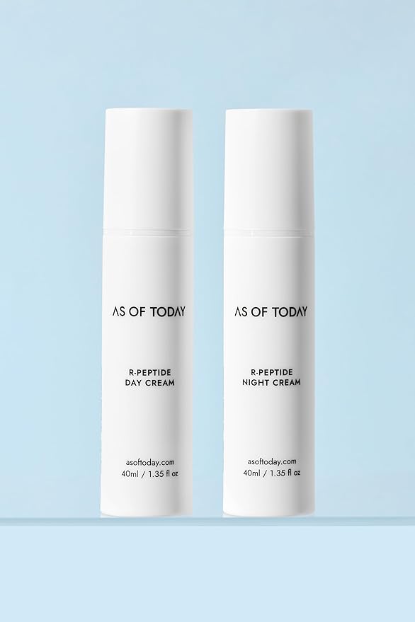 AS OF TODAY R Peptide Night Cream - Intensive Overnight Cream for Soothing, Comforting, Deep Hydration, Anti-Aging, Wrinkle Reduction with 1% Pure Peptide & 2% Niacinamide, Clean Beauty 1.35 fl oz.