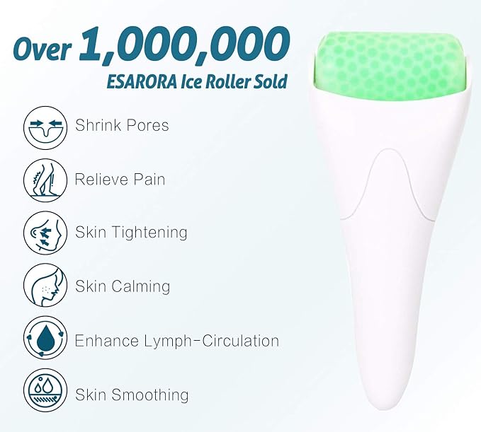 ESARORA Ice Roller for Face & Eye, Puffiness, Migraine, Pain Relief and Minor Injury, Skin Care Products
