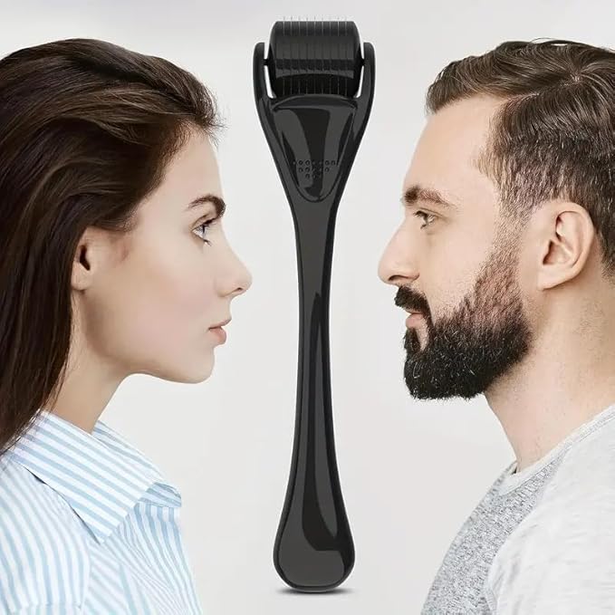 Boolavard Derma Roller Microneedle Roller for Face with 3 Different Size(0.2mm, 0.25mm, 0.3mm) Beard Roller, Hair Face Skin Micro Needle Face Roller Scalp Roller