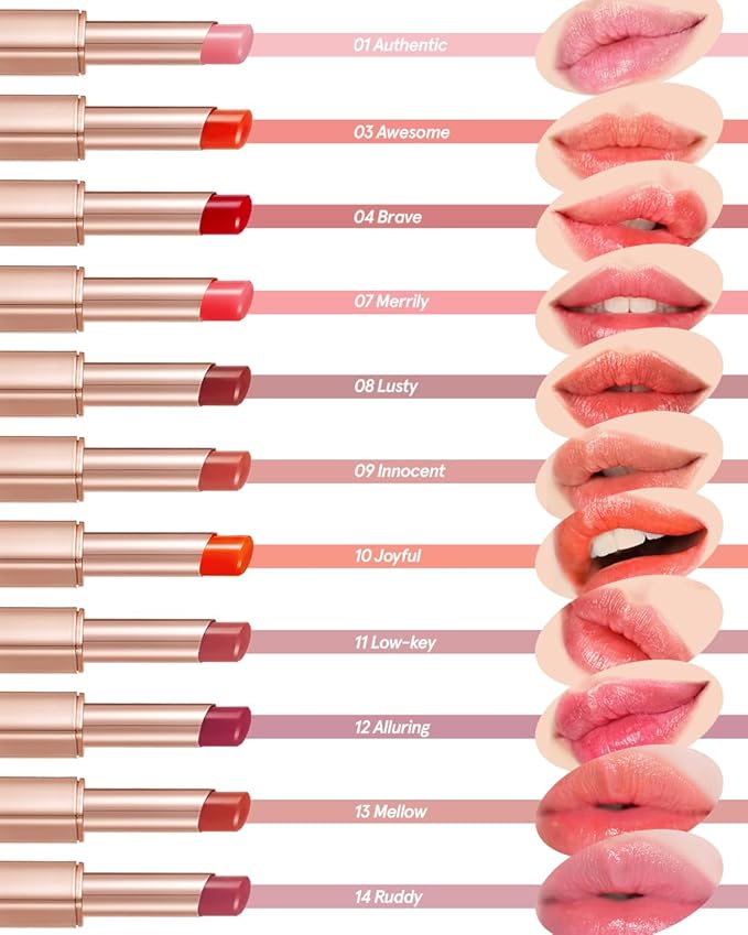 ATHÉ Authentic Lip Balm 01 AUTHENTIC (Tinted), Lightweight Wear & Plumping Lips without Stickiness, Moisturizing & Nourishing Plant-Based Vegan Chapstick for Dry, Petrolatum Free, Cruelty-Free