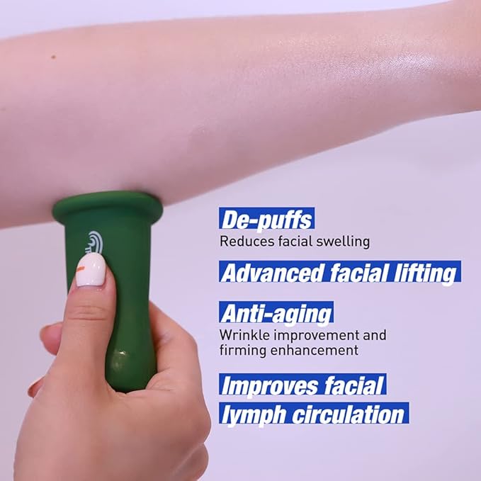 TROIAREUKE Lifting Cupping Therapy / Facial Cupping Therapy Kit, Korean Face Massager / Cupping For Wrinkles, Facial Lifting, lymph Circulation, Muscle Relaxing, Slimming, Wrinkles and Eye Puffiness, Firming, Anti-aging, Korean Skin Care (BLUE)