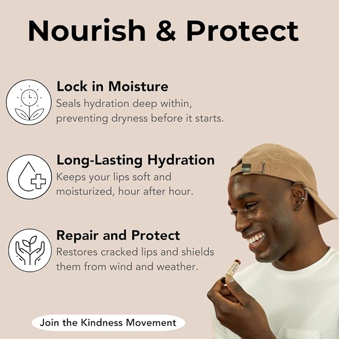 Strawberry Lip Balm 5-Pack | Organic & Natural Lip Care | Chapstick Alternative with Clean, Gluten-Free, Grain-Free Ingredients | Smooth, Hydrating, Non-Toxic Formula | Made in USA