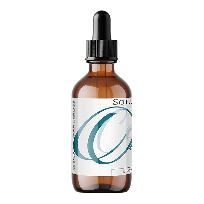 Dr Joe Lab Squalane Oil Pure Plant Derived Refined Cold Pressed From Olives Vegan Undiluted Carrier Oil for Face Skin Hair Body Cosmetics Natural Cleanser Moisturizer (4 oz Glass & Dropper)