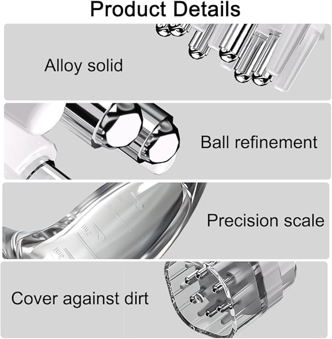 SYCOOVEN Scalp Applicator Comb for Hair Scalp Treatment, Hair Oil Root Comb Massager for Hair Growth, Essential Oil Bottle (White)