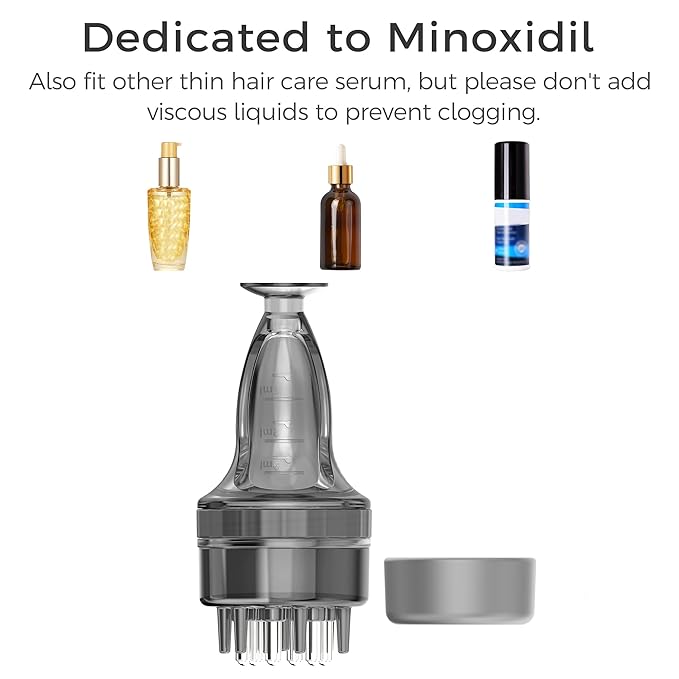 Minoxidil Applicator, Quick Efficient Apply No Messy Hair Serum Applicator Small Minoxidil Applicator Tool, Hair Applicator Bottle Minoxidil Brush Scalp Applicator Comb Dedicated to Minoxidil