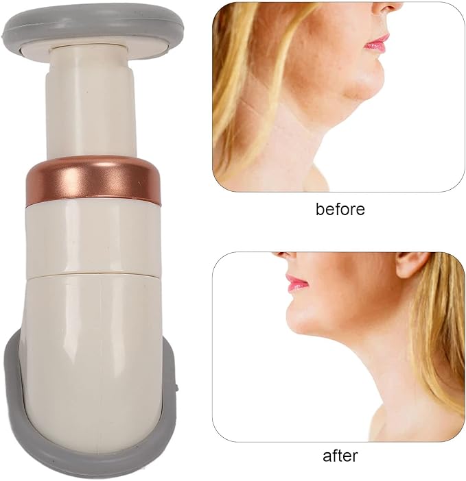 Portable Neck Slimmer and Jaw Exercise - Neckline Toning Massager System, Chin Exerciser for Men and Women