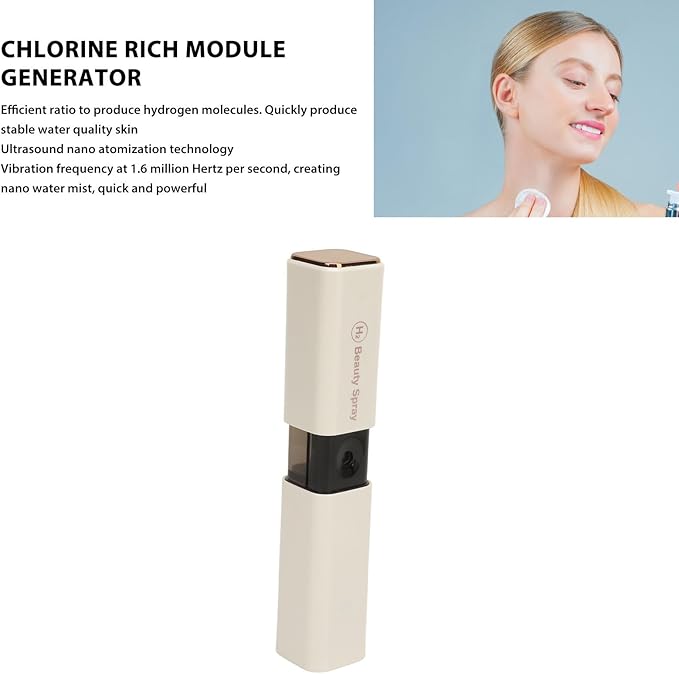 Nano Facial12ml White Mini Face Humidifier, Portable USB Rechargeable Face Humidifier for Hydration Skin Care