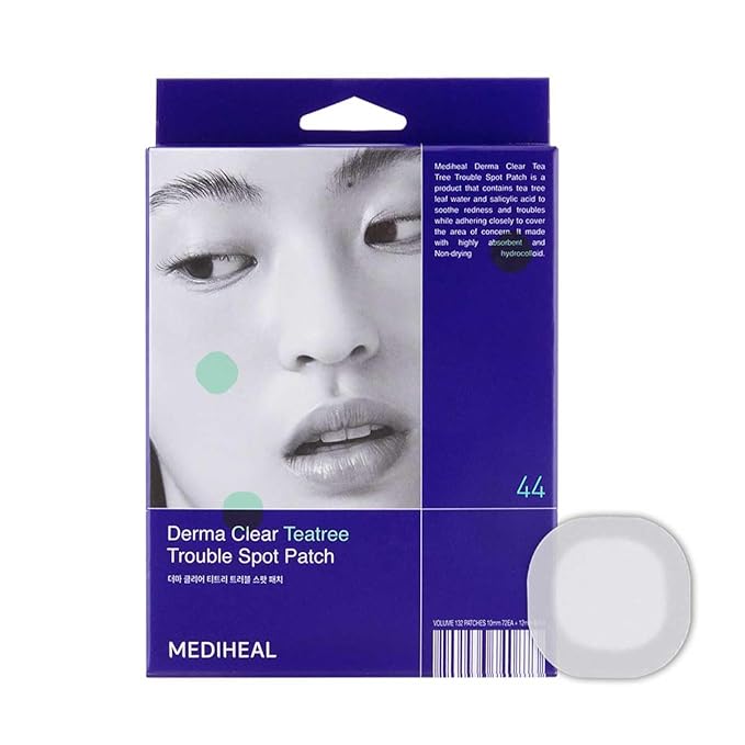 Mediheal Derma Clear Teatree Treatment Spot Patch (44 Counts) - Acne Relief, Oil and Moisture Balance with Teatree & Salicylic Acid