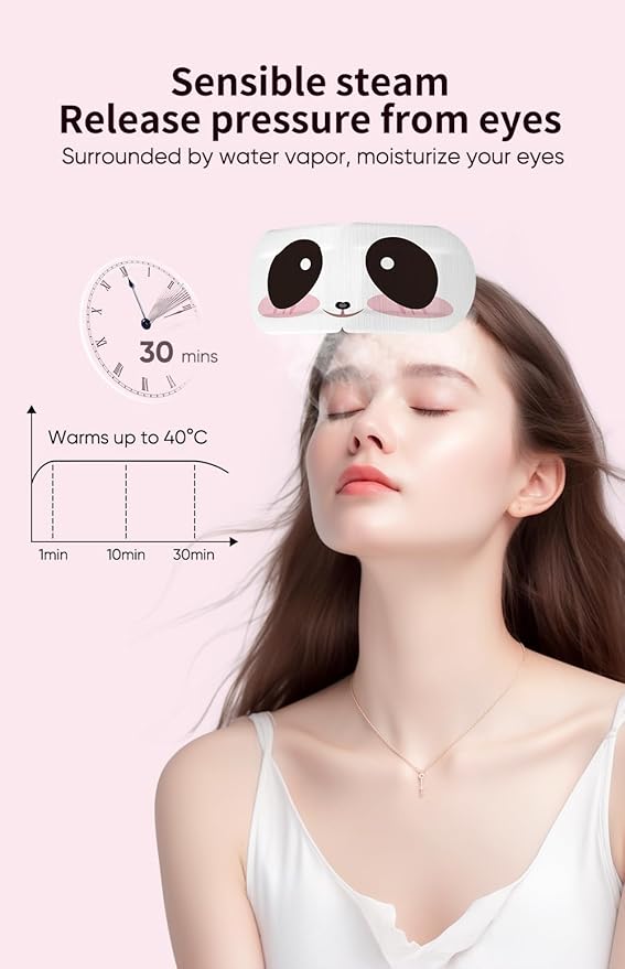 IREV 12 Pack Steam Eye Mask, SPA Warm Sleep Eye Mask, Disposable Heated Eye Masks for Dark Circles, Puffy Eyes, Relief Stress Eye Fatigue, Travel Essentials & Relaxation Gifts for Women
