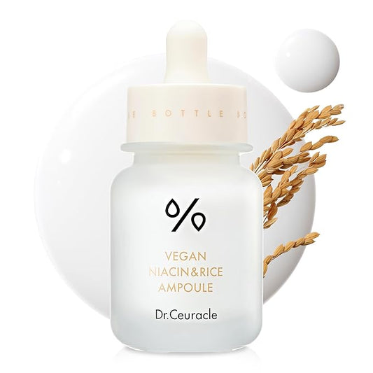 Dr.Ceuracle by leegeehaam Vegan Niacin & Rice Ampoule (30 ml / 1.01 fl. oz.) - Discoloration Correcting Facial Treatment Serum with Soft and Silky Finish