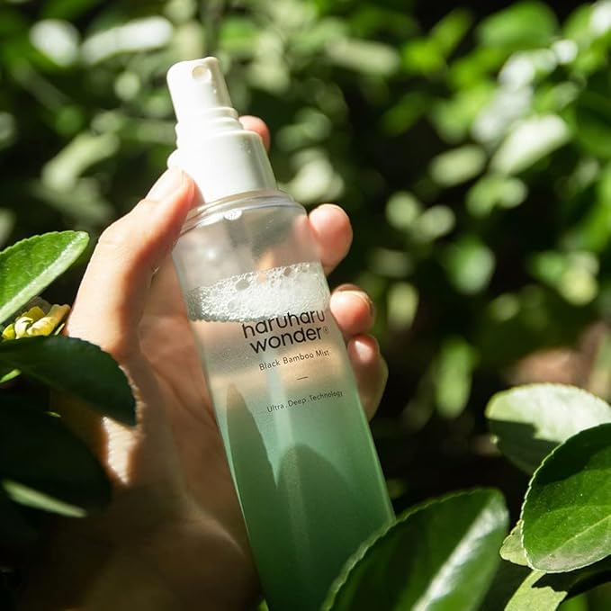 Haruharu Wonder Black Bamboo Mist - Hydrating and Firming Skin, Black Rice, Panax Ginseng for Clean and Smooth Skin Surface (5.07 fl.oz) | Vegan, Crurelty Free, EWG-Green