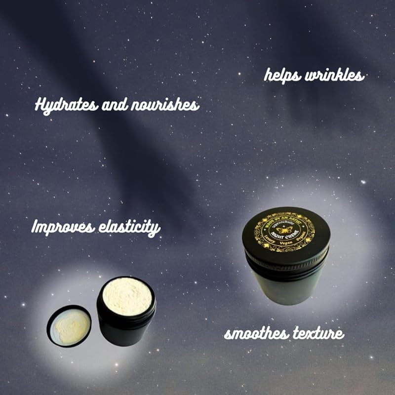 Tepezcohuite Face and Body Night Crème Organic Vegan Hydrating Anti Aging Skin Conditioner - 1 oz