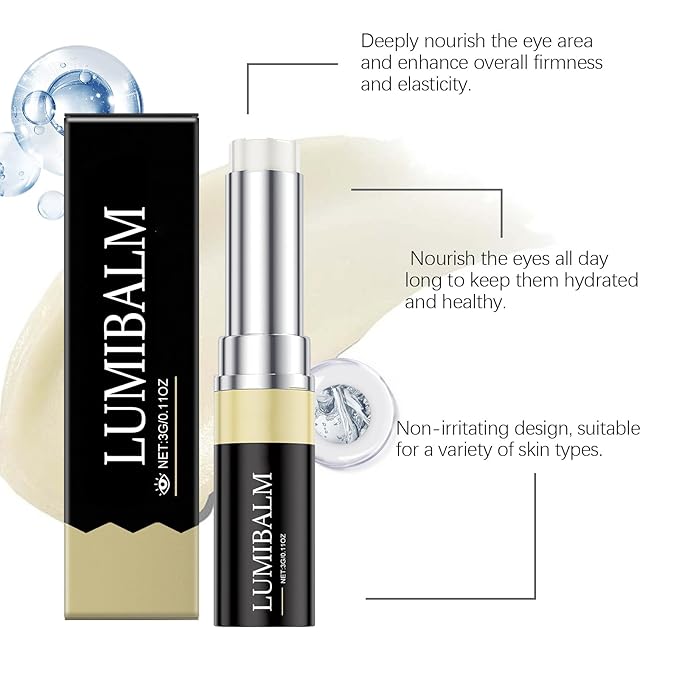 LumiBalm for Under Eye Bags, Under Eye Balm Stick Hydrating, Turmeric Retinol Eye Cream Stick, Eye Bags Serum for Puffy Bags Under Eyes, Erases Eye Bags Within 3-4 Weeks Reduces Fine Lines (2)
