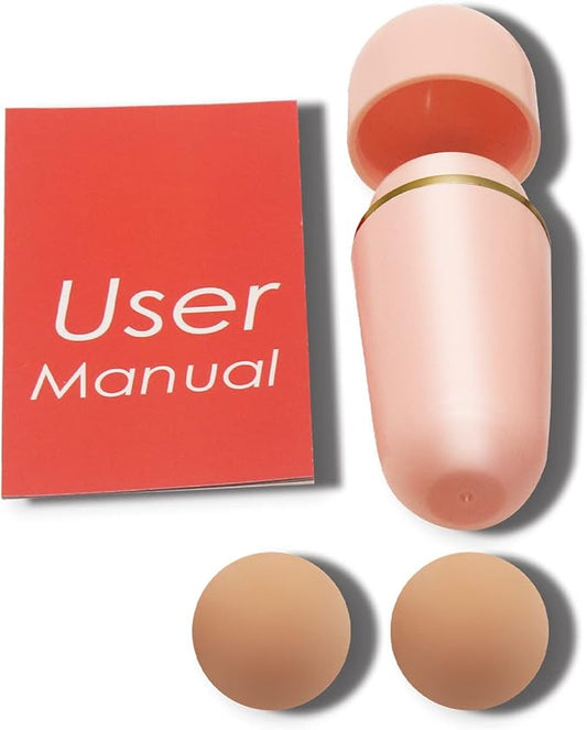 Oil-Absorbing Volcanic Face Roller, with Replaceable Stone Balls & EVA Carry Case, Reusable Facial Skincare Tool for At-Home or On-the-Go Massage, Instant Results Remove Excess Shiny