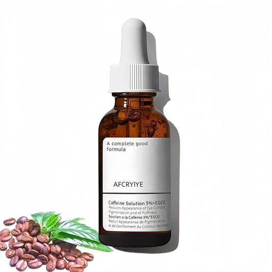 New Caffeine Solution 5%+ EGCG, Facial Caffeine Eye Serum, Moisturizing Eye Solution, Can Reduce Dark Circles And Puffiness.Caffeine Under Eye Serum,30（ML）