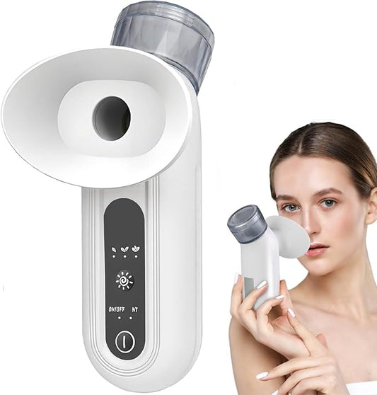 Eye Steamer for Dry Eye, Portable Eye Steam Sprayer, Dry Eye Steam Therapy, Portable Heated Eye Masks, Mini Eye Moisturizing Cleaning Soothing Steamer (White)
