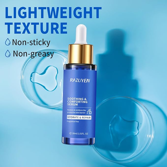 Soothing Collagen Serum for Face, Repair And Moisturize Skin, Anti Aging Face Serum for Women With Panthenol, Gentiana Scabra Root Extract, 1.01 FL OZ