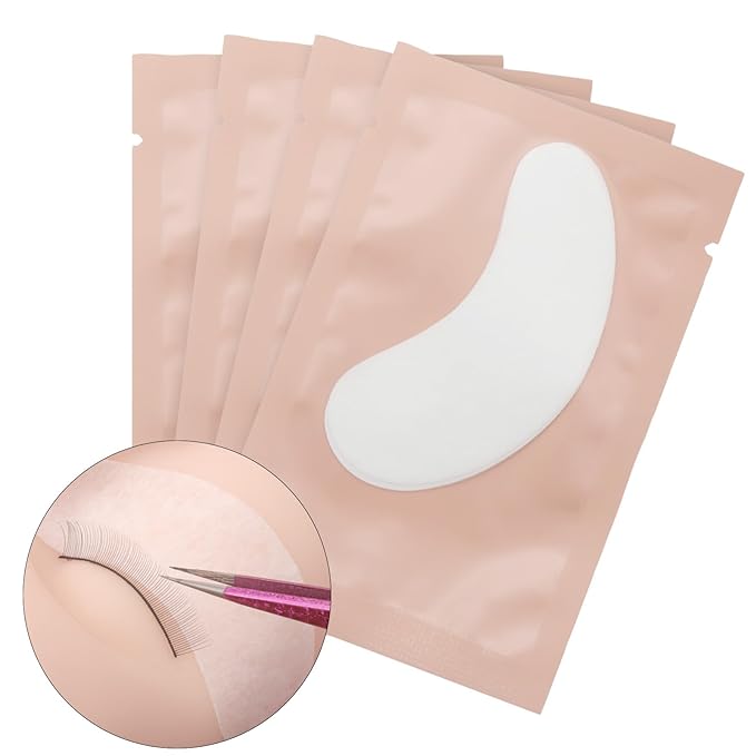 100 Pairs Hydrogel Under Eye Gel Patches Lint Free Eye Lash Pads Eyelash Extension Tool Mask Eyepads (#2-Pink)