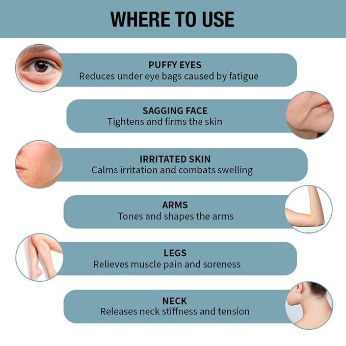 Nykaa Naturals Ice Roller Massage for Face Toning - Reduces Clogged Pores - Improves Absorption and Releases Neck Stiffness - Blue - 1 pc