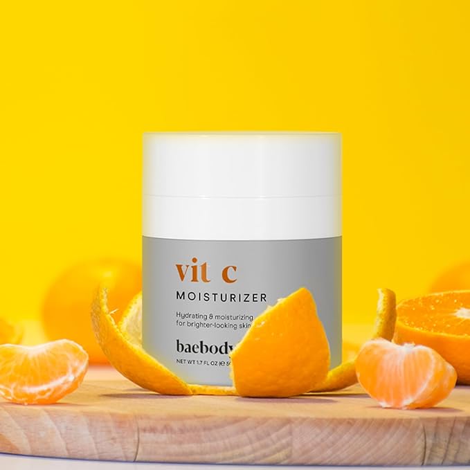 Baebody Made in USA Vitamin C Face Moisturizer - Brightening Vitamin C Cream Moisturizer with Jojoba Oil - Anti Aging and Hydrating (1.7 fl oz/50 ml)