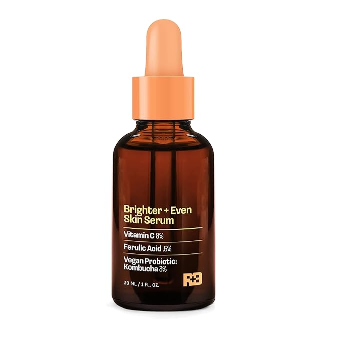 Skin Serum for Brighter and Even Skin with Vitamin C, Ferulic Acid & Vegan Probiotic Kombucha 1 oz. - Vitamin C Serum for Face & Even Skin Tone Serum