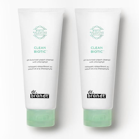 Dr. Brandt Clean Biotic - pH-Balancing Yogurt Cleanser - Melts Away Dirt, Debris, Pollution, Makeup, Sunscreen & Excess Oil - 3.5 fl oz, Pack of 2