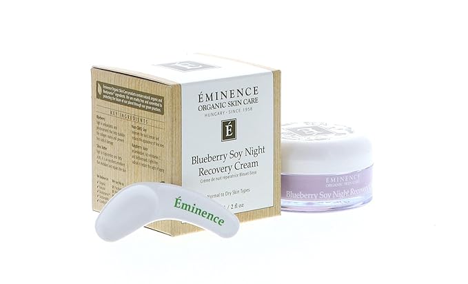 Eminence Organic Skin Care Blueberry Soy Night Recovery Cream, 2 Ounce
