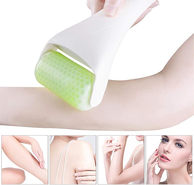 Ice Roller for Face & Eye Puffiness Migraine Relief, Ice Face Rollers for Women Facial Massager, Minor Injury, Headaches Relief, Anti Wrinkle Skin Care Product