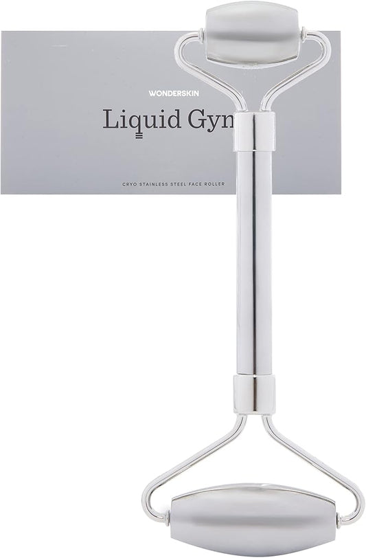 Wonderskin Liquid Gym Facial Roller, Stainless Steel Face Roller Massager for Puffy Eyes and Dark Circles, Face Sculpting Tool