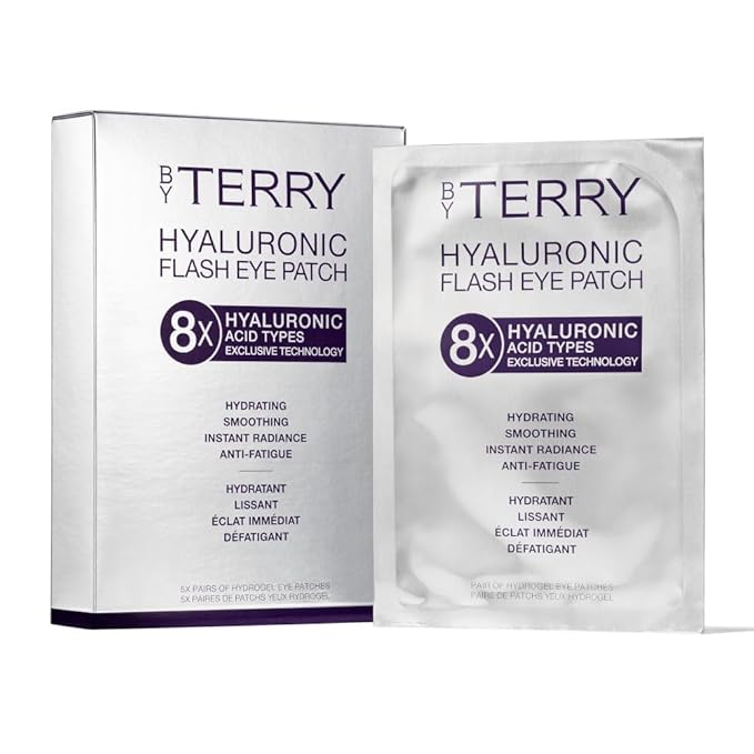By Terry Hyaluronic Flash Eye Patches, Eye Mask, Reduce Dark Circles, Puffy Eyes, Undereye Bag, Vegan & Cruelty-Free, Single Pack