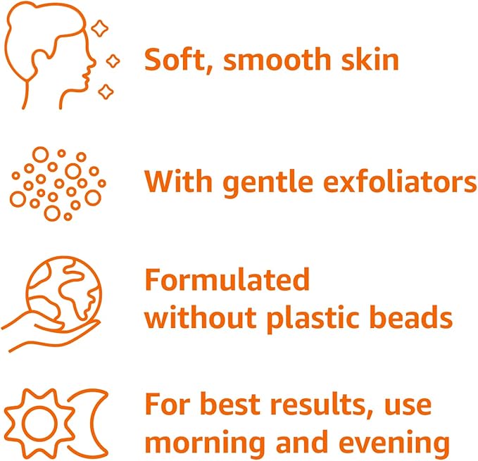 Amazon Basics Replenishing Cleanser Exfoliating Face Wash, Unscented, 6.78 fl oz (Pack of 3)