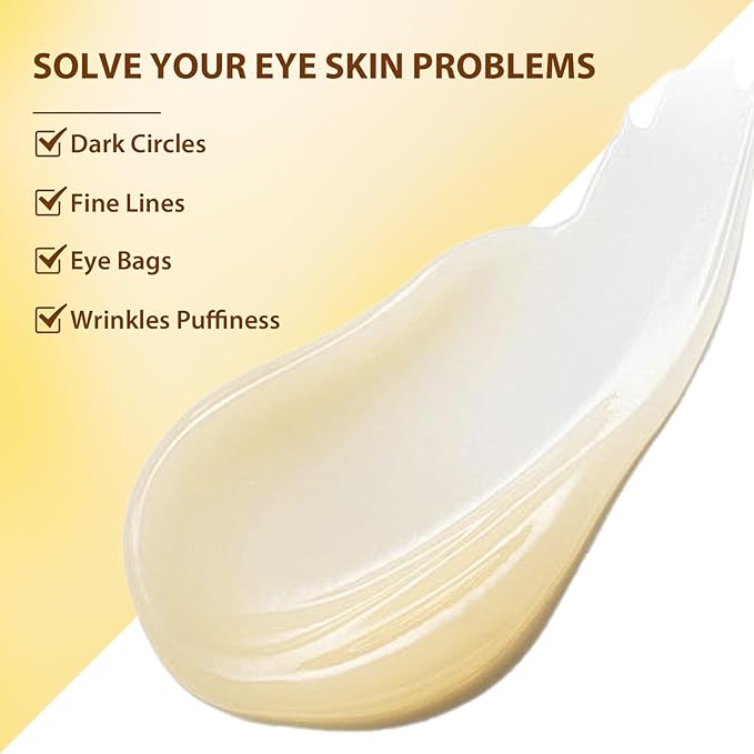 Soulight 5% Caffeine Eye Serum for Anti Aging | Reduce Dark Circles, Puffiness, Fine Lines & Wrinkles | Hyaluronic Acid & Niacinamide Moisturizer with 360° Massage Ball | Eye Balm for Men & Women