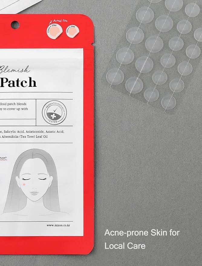 MIZON Good Bye Blemish Clear Patch Invisible Korean Acne Pimple Covering Zits Waterproof Non-drying Thin Cover Excellent Skin Adhesion Patch Spot Cover (44ea)