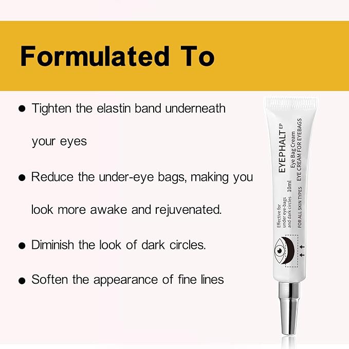 Caffeine Eye Cream for Dark Circles,Under Eye Cream for Puffiness and Bags,Eye Cream Anti Aging for Men Women Reduce Wrinkles Fine Lines, Suitable for All Skin Types 0.33 fl.oz