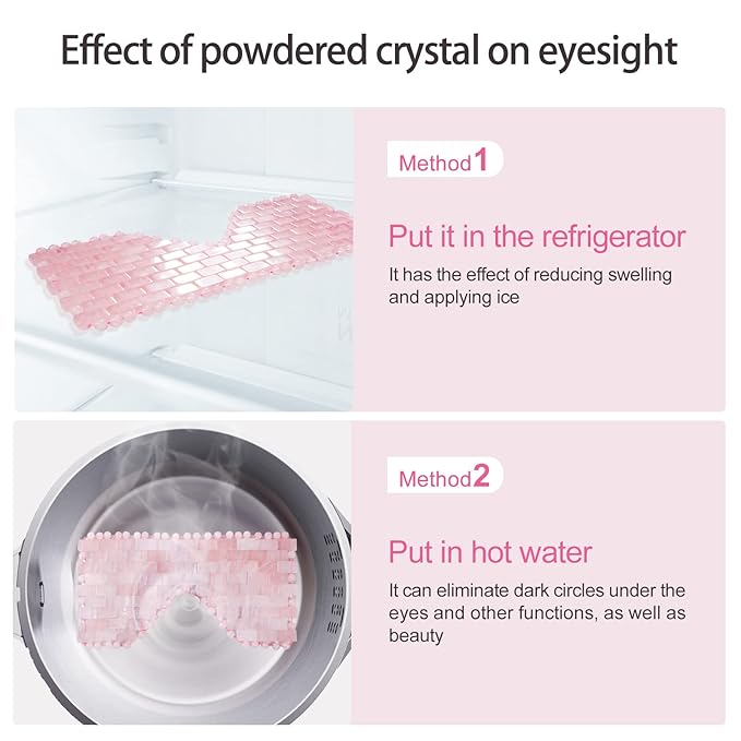 gemshan Amethyst Eye Mask & Rose Quartz Eye Mask