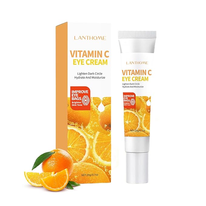 Vitamin C Eye Cream For Dark Circles, Under Eye Cream Anti Wrinkles For Reduce Puffiness And Bags Fine Lines, Wrinkles, Hydrating Eye Lifting Skin Care Anti Aging Eye Cream(0.7 FL.Oz)