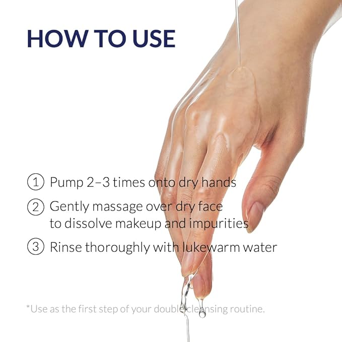 Coix Pore Control Deep Cleansing Oil, Waterproof Makeup Remover, Double Cleansing, Blackhead Remover, Korean Skin Care (200ml/6.76 fl.oz)