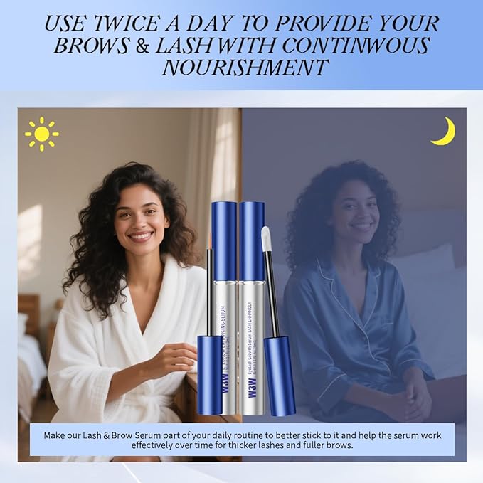 Eyebrow Eyelash Growth Serum,Natural Eyebrow Serum for Longer, Fuller, and Thicker Brows Lash